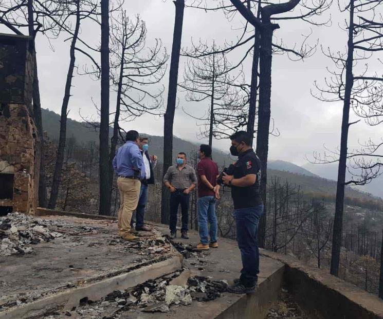 Evalúa rector daños por incendio de Bosque Escuela de UANL