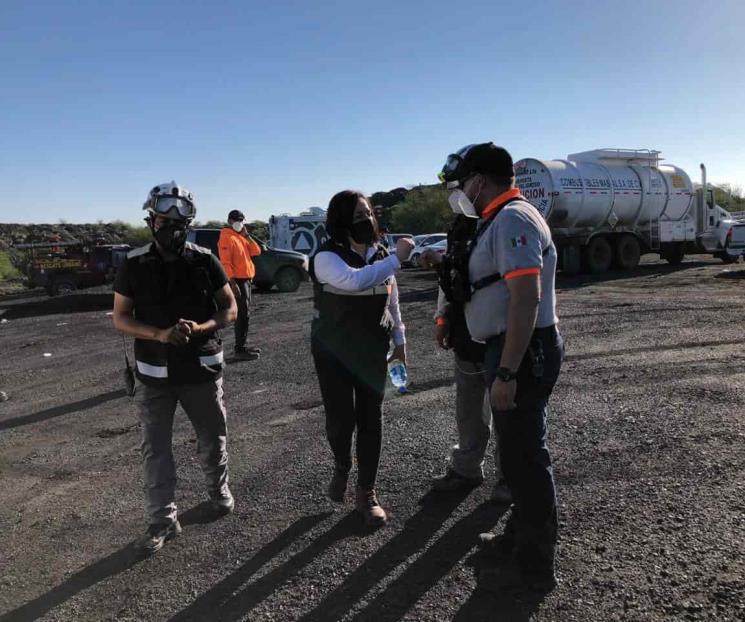 Trabaja Protección Civil NL en derrumbe de mina en Coahulia