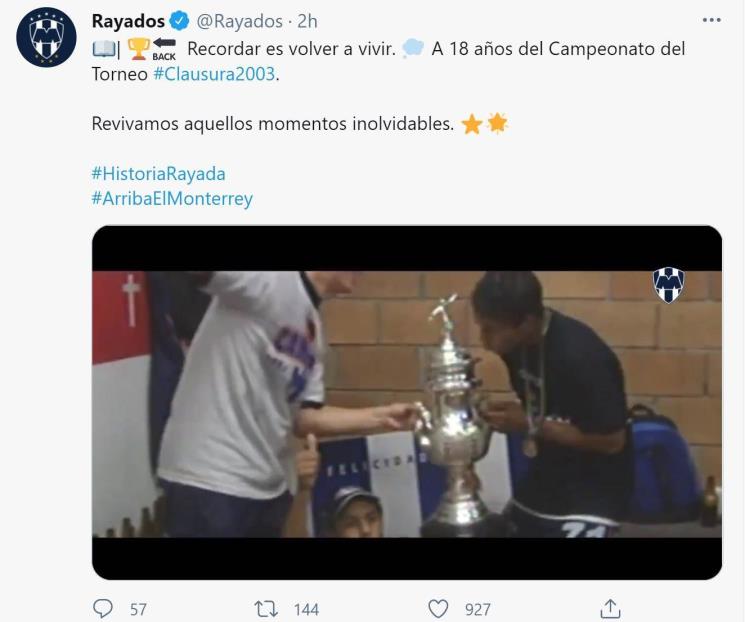 Recuerda Rayados su segundo título de Liga