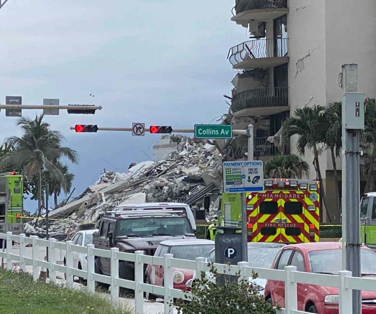 Reanudan rescate en edificio derrumbado de Miami