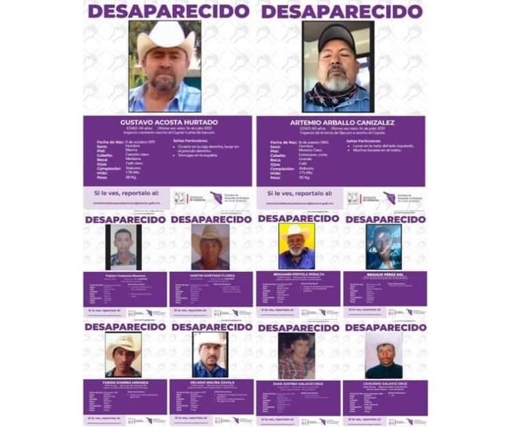 Mesa de Seguridad busca a 10 yaquis desaparecidos