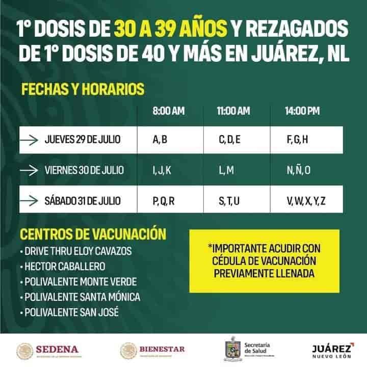 Se reporta Juárez listo para seguir vacunando a su gente