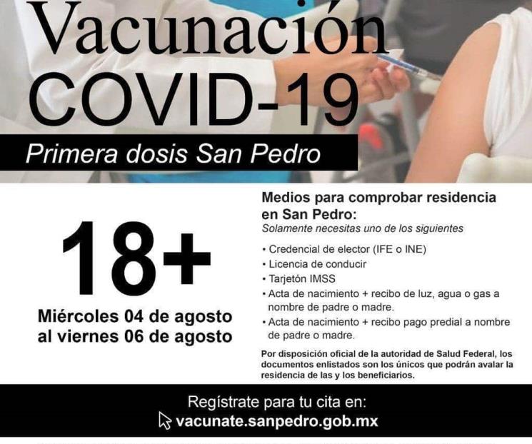 Vacunarán en SP a jóvenes mayores de 18 años
