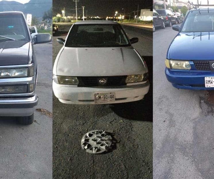 Recuperan 3 autos con reporte de robo en Guadalupe