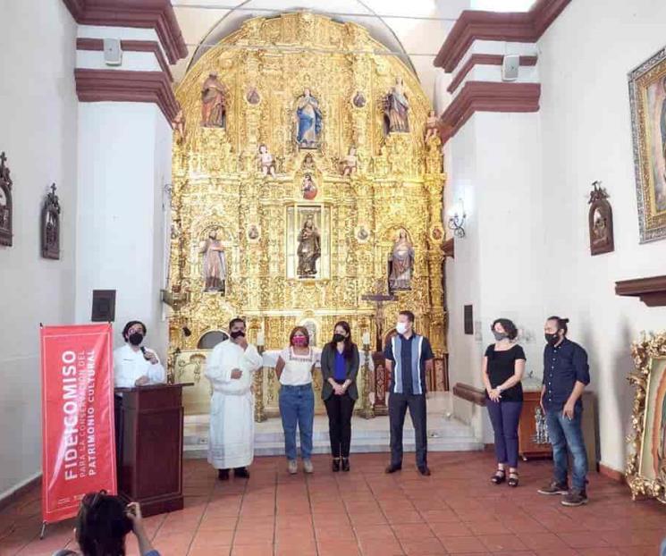 Restauran retablo y esculturas de la Parroquia San José