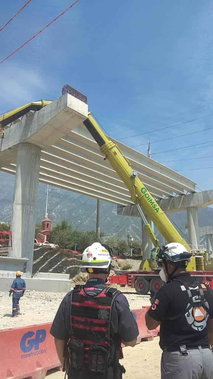 Accidente en construcción de puente deja un lesionado