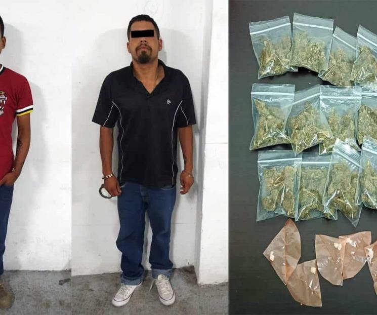 Arrestan a 2 hombres con droga