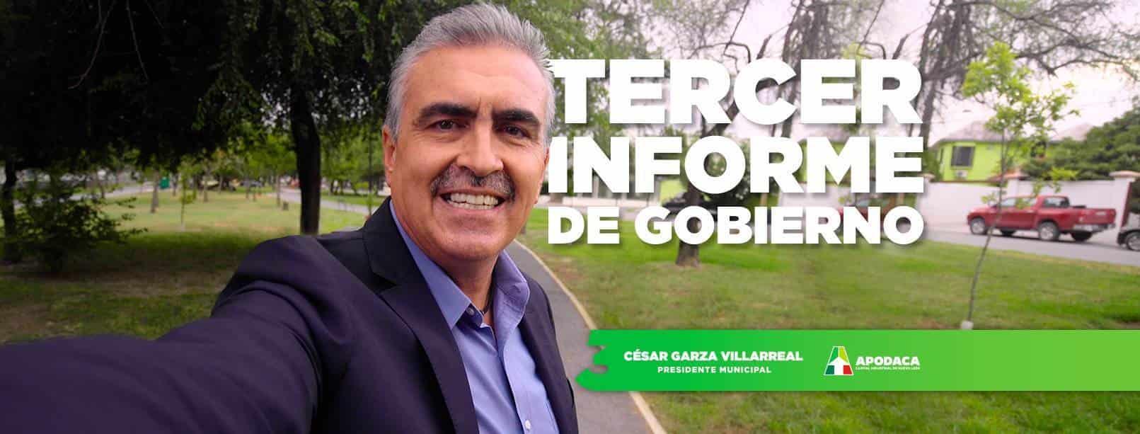 Presentará hoy César Garza su Tercer Informe de Gobierno