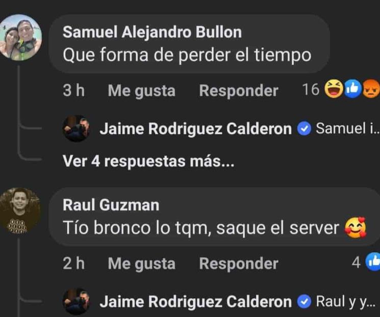 Despiden a Jaime Rodríguez en las redes sociales