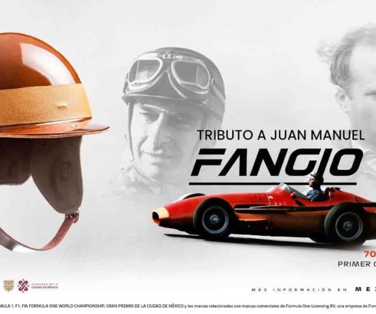 Entregarán réplica de casco de Fangio en GP de México