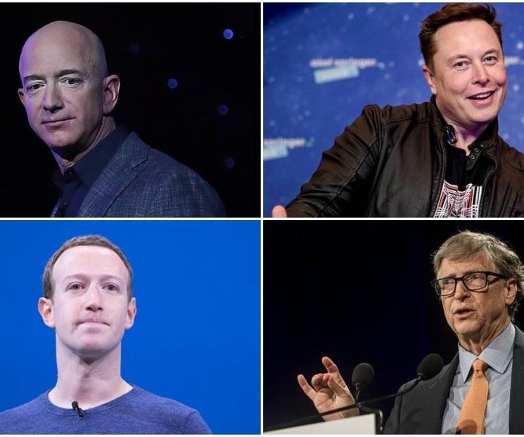 Bezos, Musk, y Zuckerberg encabezan lista de millonarios