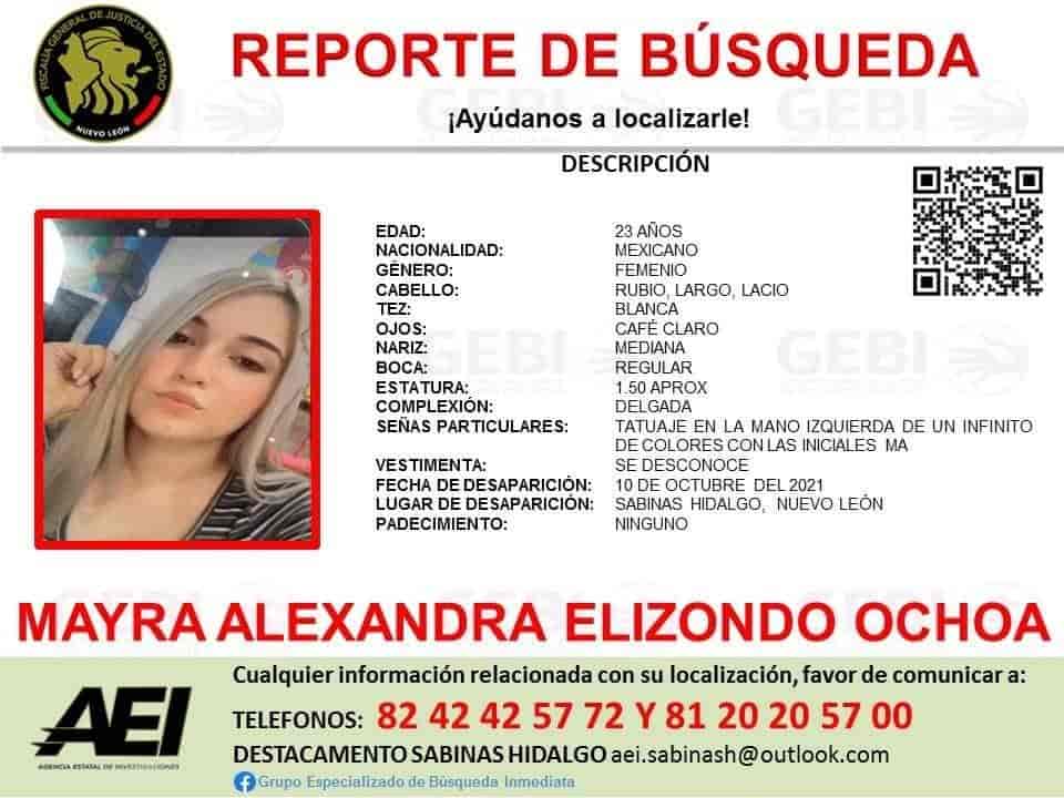 Investigan si la joven encontrada asesinada en el municipio de Ciénega de Flores, está relacionada con la desaparición de otras 15 personas