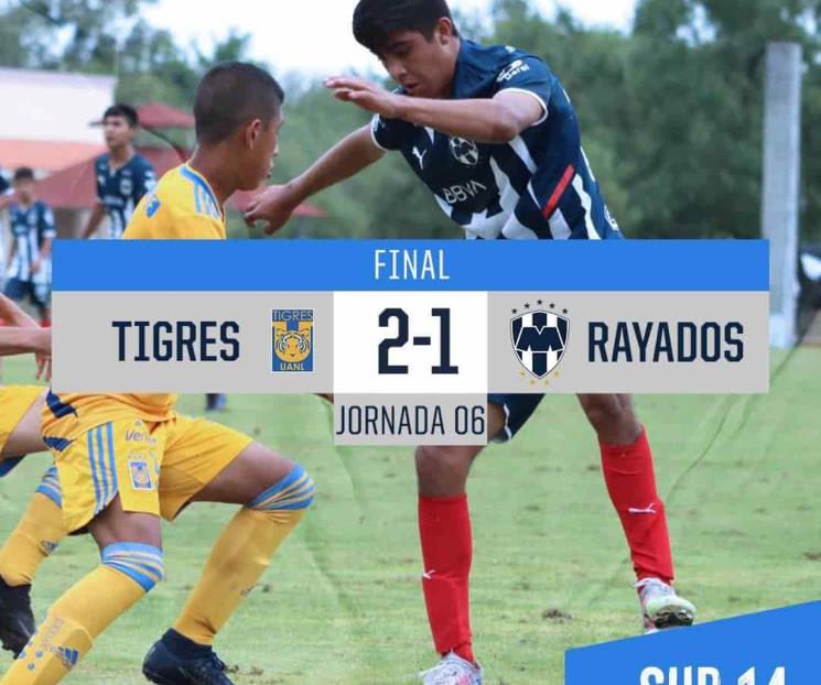 Vence Tigres a Rayados en Clásico Regio Sub-14