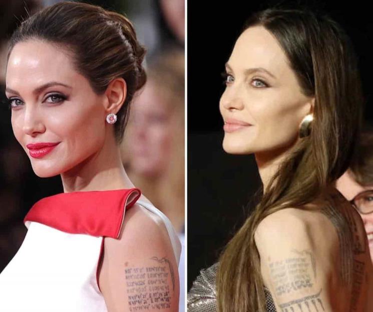 Angelina Jolie se borró su tatuaje dedicado a Brad Pitt