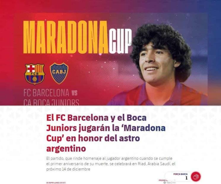 Harán Barça y Boca Jrs homenaje a Maradona
