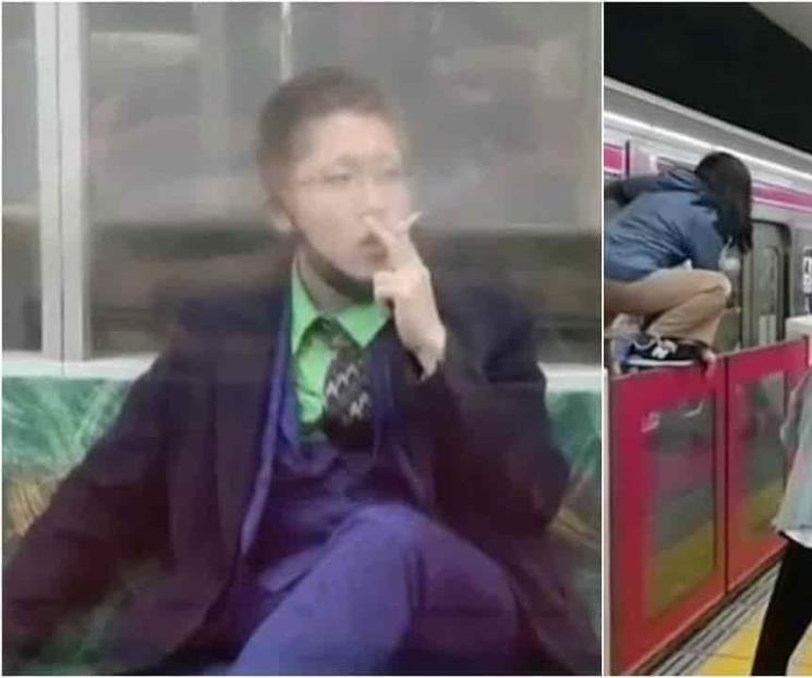 Apuñala disfrazado de Joker a 17 personas en tren de Tokio