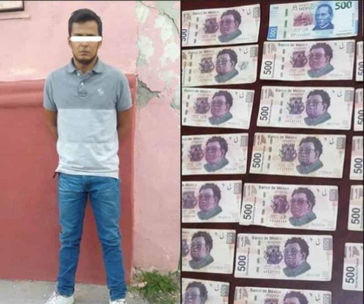 Detienen a hombre con billetes falsos en Allende NL