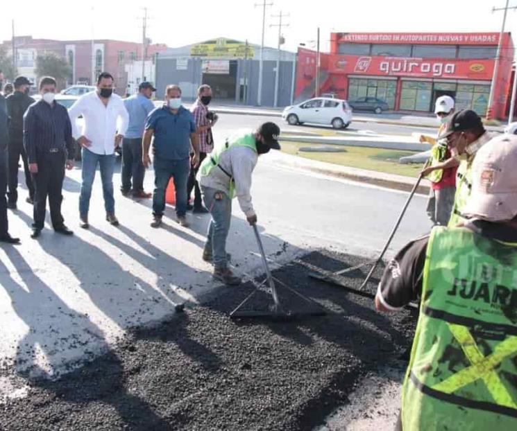 Arrecian obras de pavimentación en Juárez