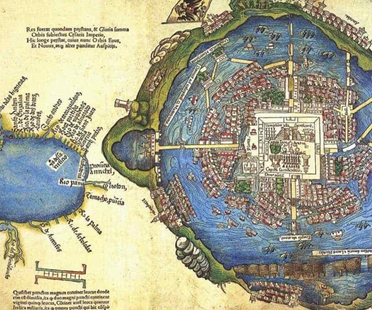 UNAM recibe réplica del mapa más antiguo de Tenochtitlan