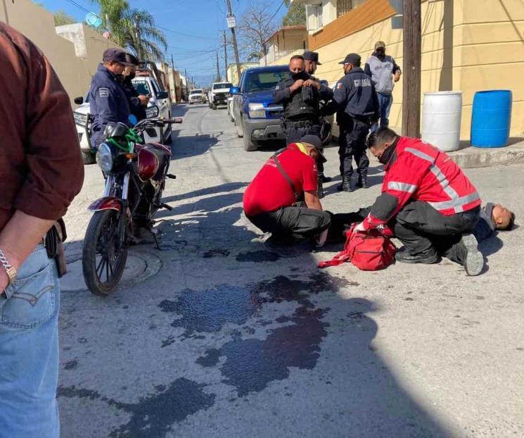 Deja choque un motociclista lesionado en Linares