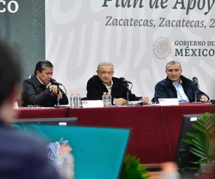 Respalda AMLO a gobernador de Zacatecas ante violencia
