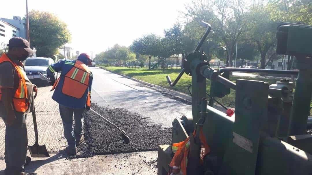 Repavimentan avenida República Mexicana en Escobedo