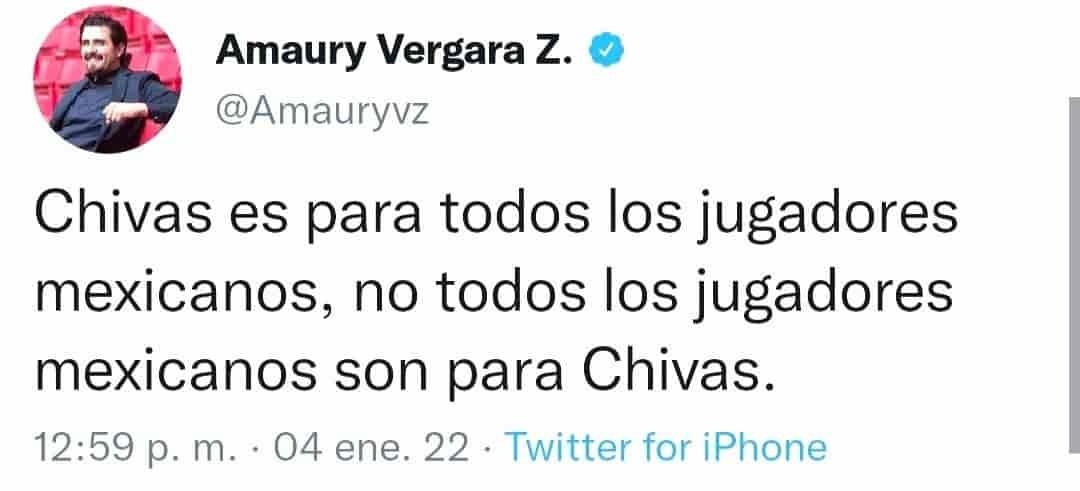 No todos los jugadores mexicanos son para Chivas: Amaury