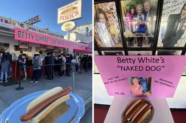 Crean hot dog en honor a Betty White