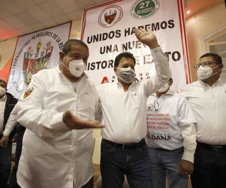 Gana Ricardo Aldana elecciones en el sindicato petrolero