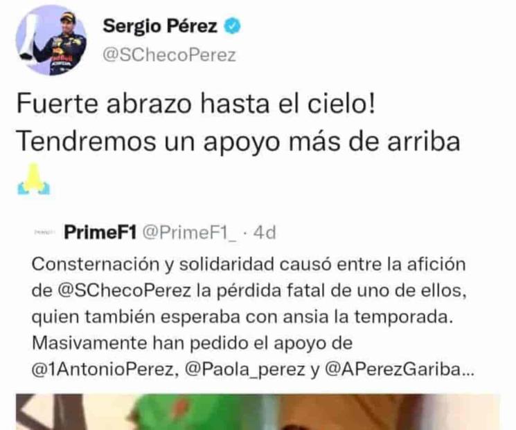 Se despide Checo Pérez de uno de sus grandes fans