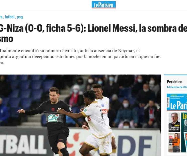 Crítica prensa francesa nivel actual de Messi