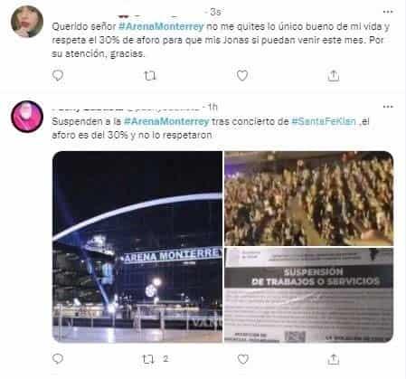 Suspenden a la Arena Monterrey