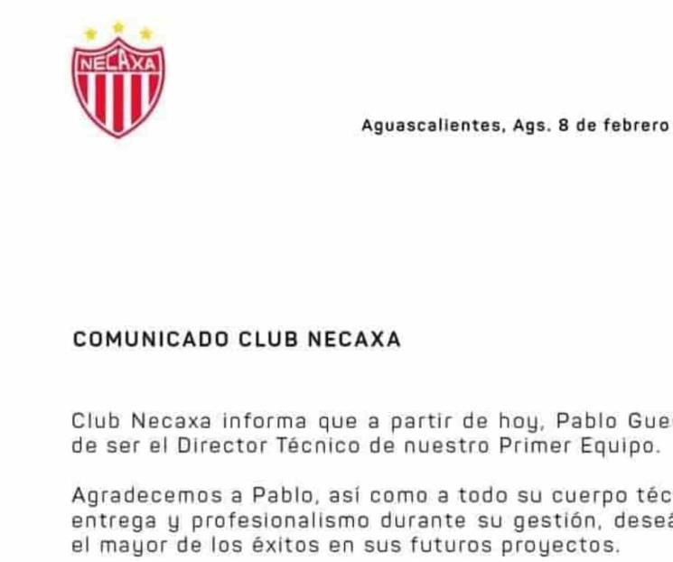 Confirma Necaxa cambio de timón: Lozano por Guede