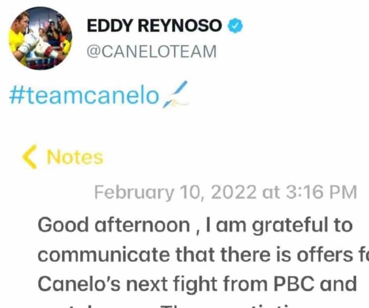 Niega Team Canelo acuerdos de peleas en este 2022