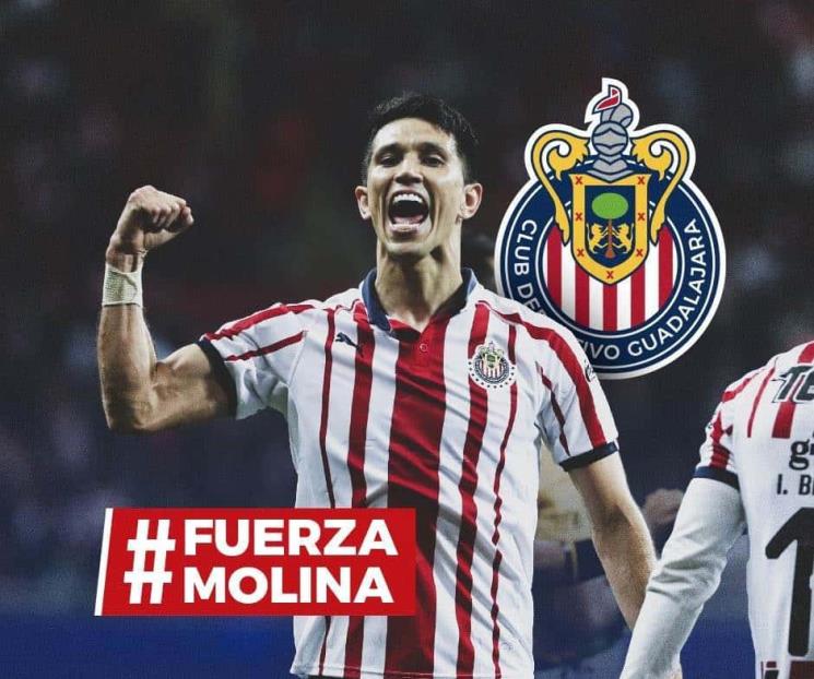 Molina, fuera de Chivas por ruptura de ligamento