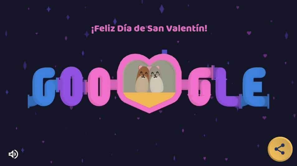 Google celebra el Día de San Valentín con doodle