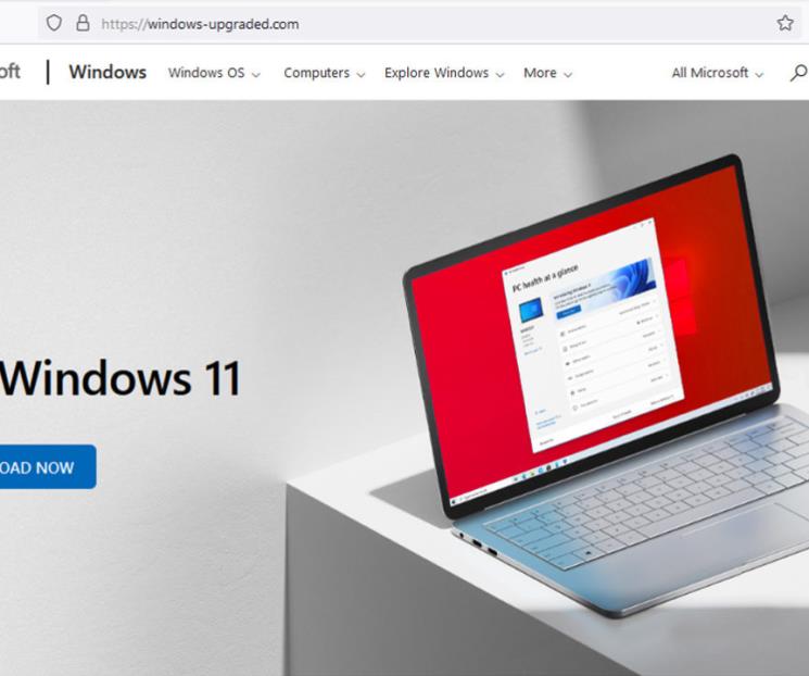 Falsa actualización de Windows 11