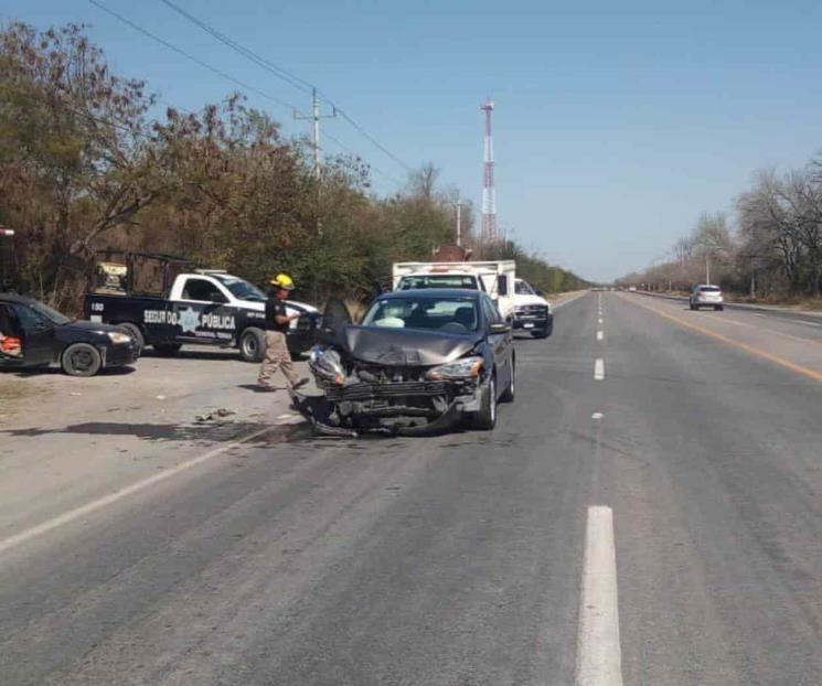 Choque deja una mujer lesionada en General Terán