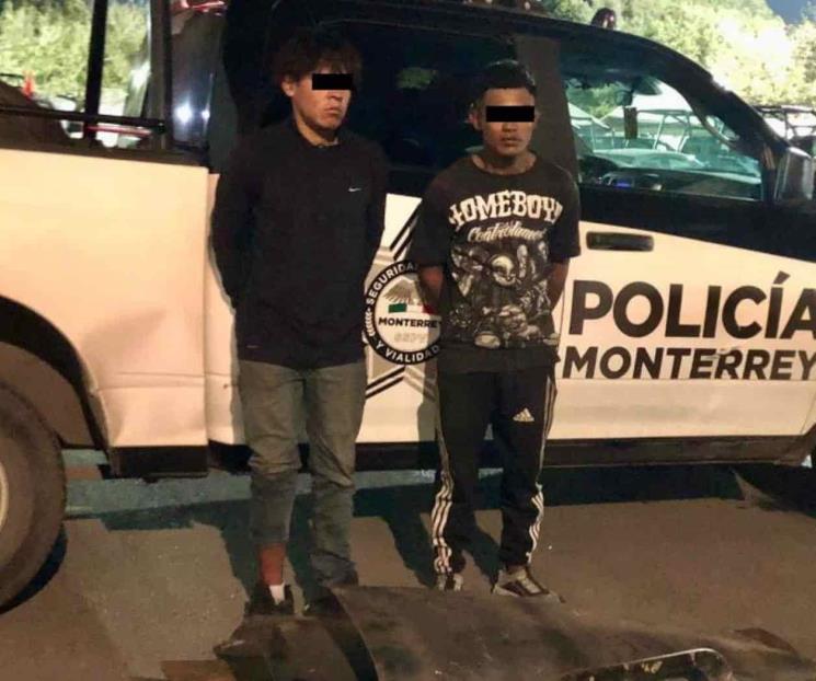 Detenidos por robo de placas de acero