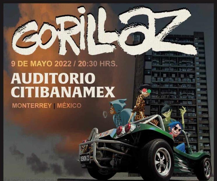 Anuncia Gorillaz concierto en Monterrey