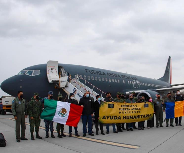 Aterriza avión de FAM en Rumania para repatriar mexicanos