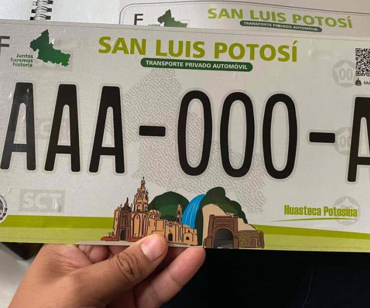 Canje de placas gratuitas en San Luis Potosí