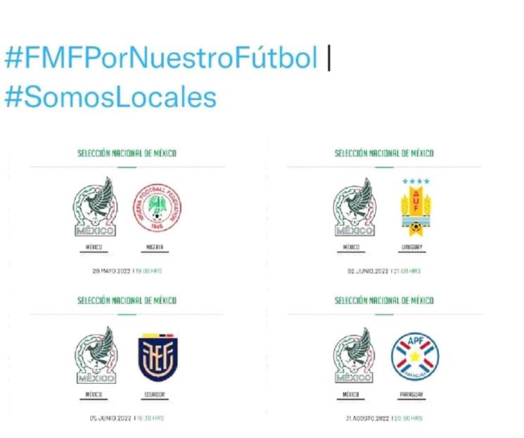 Confirma México amistosos rumbo a Qatar 2022