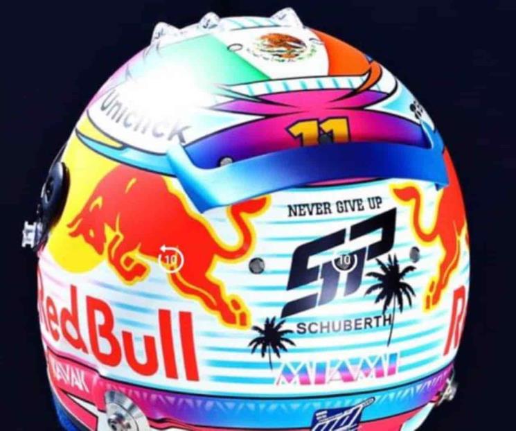 Estrenará Checo Pérez casco para GP de Miami