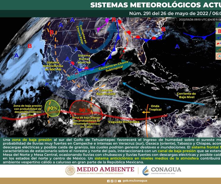 Prevén formación de primer ciclón 2022 en el Pacífico