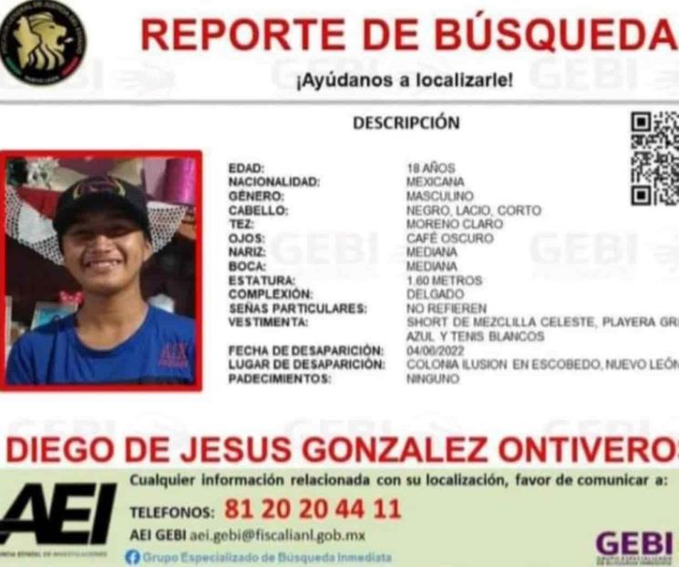 Buscan a joven desaparecido en Escobedo