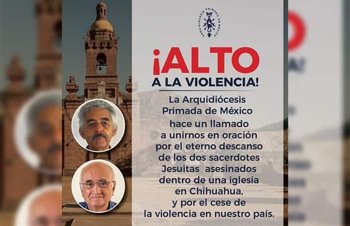 Arquidiócesis de México pide un alto a la violencia