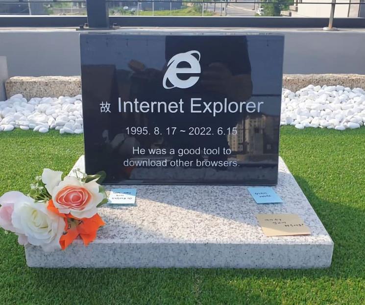 Alguien creó una lápida para despedir a Internet Explorer