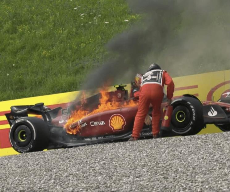Estuvo cerca Carlos Sainz de quemarse en la F1