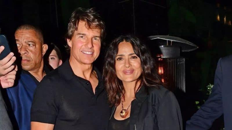 Salma Hayek presume cita con Tom Cruise